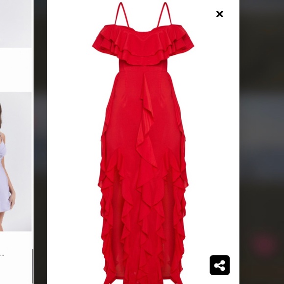 Pretty little thing red ruffle dress - Picture 3 of 3